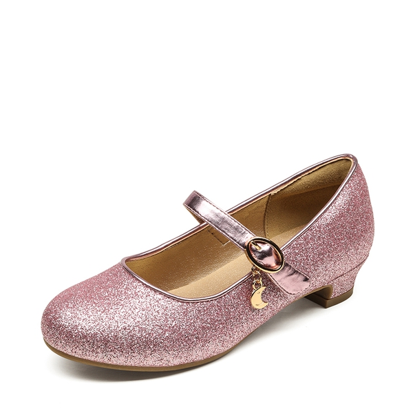 Girls Mary Jane Shoes with Low Heels - PINK -  0